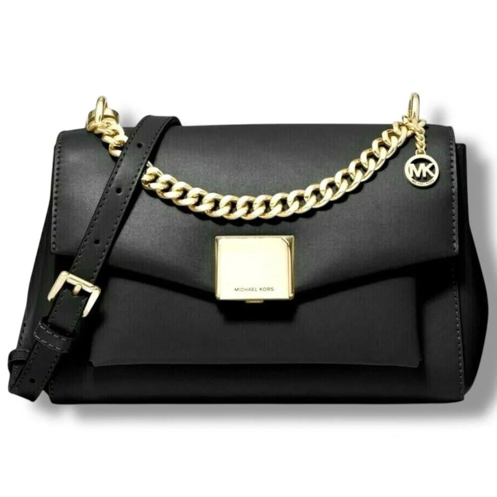 Michael Kors “Lita” Medium Leather Crossbody Bag